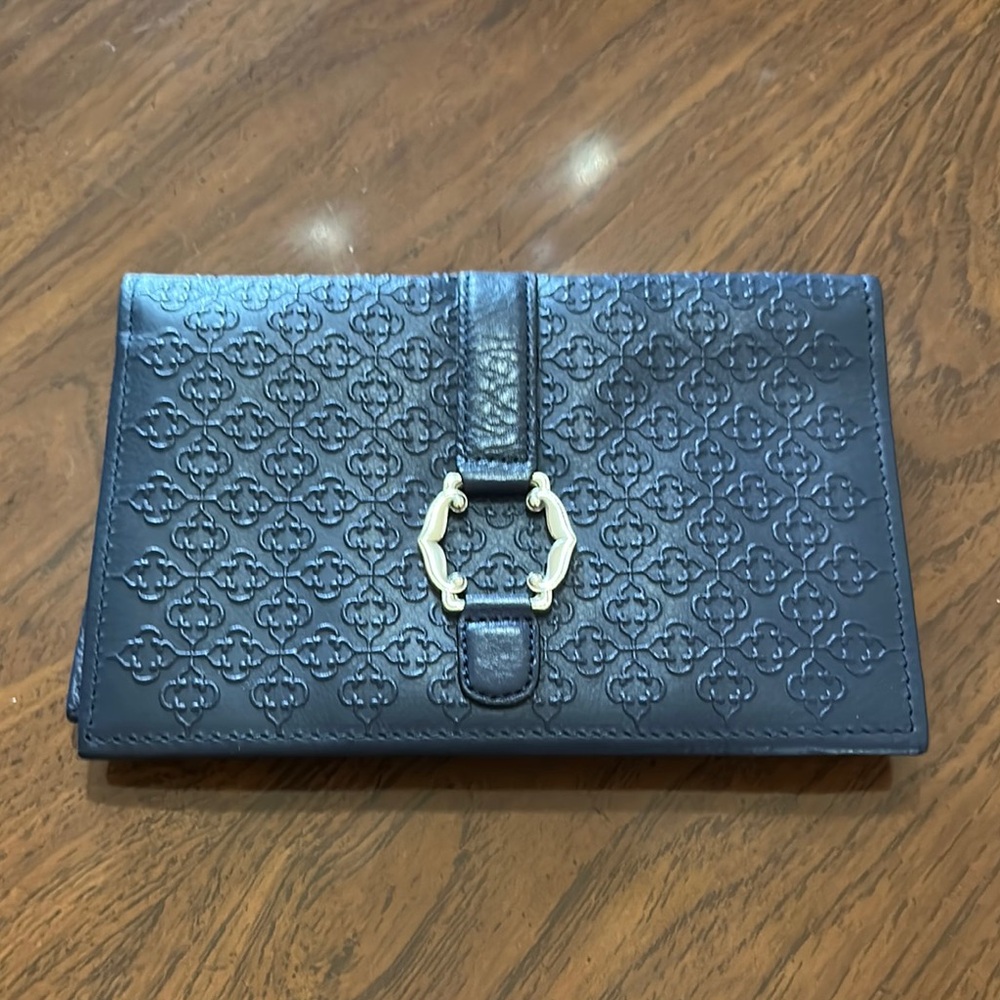 Brighton Navy Blue Leather Wallet